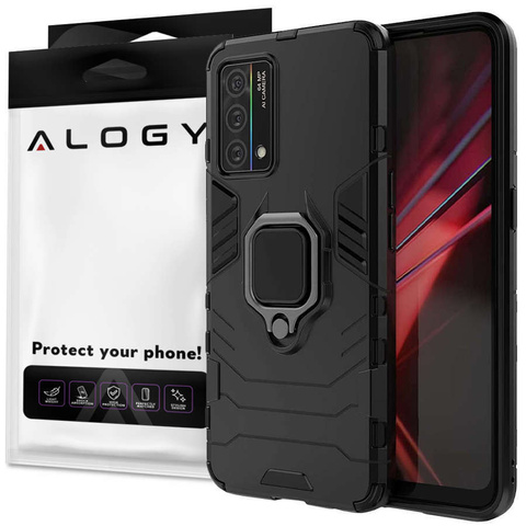 Alogy Etui na telefon Stand Ring Armor do Realme GT Master Edition Czarne