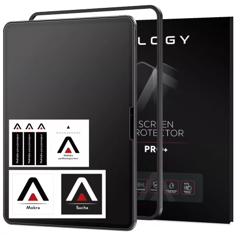Matowe Szkło hartowane do Apple iPad Pro 11" 2024 Alogy Matte Paper-Like Screen Protector z ramką montażową