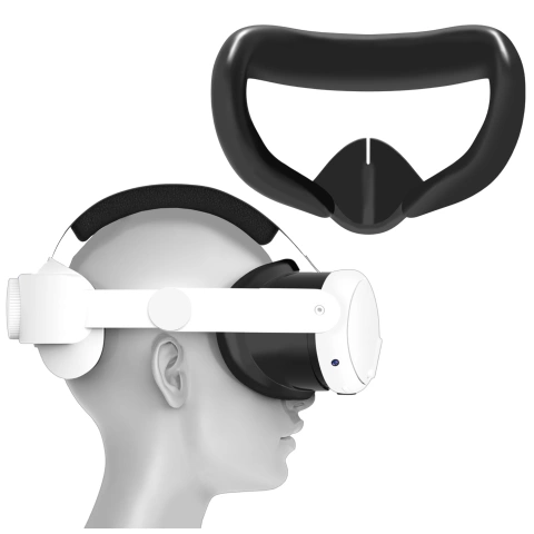 Zamienna silikonowa maska przeciwsłoneczna Alogy do Meta Quest 3 Czarna