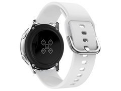 Alogy Gumowy Uniwersalny pasek sportowy soft band do smartwatcha 20mm Biały