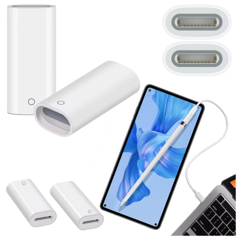 Adapter Alogy Pencil Charger do rysika Lightning - Lightning do Apple Pen umożliwiający ładowanie kablem Biały