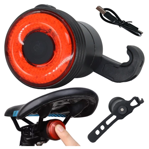 Lampka rowerowa SMART tylna Alogy RedLine R na tył roweru oświetlenie LED światełko światło tylnie czerwona reakcja na hamowanie inteligentna wodoodporna
