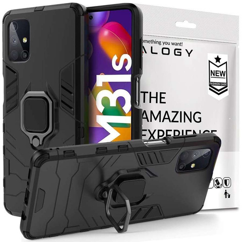 Alogy Etui na telefon Stand Ring Armor do Samsung Galaxy M31s czarne