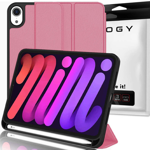 Alogy Etui na tablet Smart Pencil Case do Apple iPad Mini 6 2021 Różowe