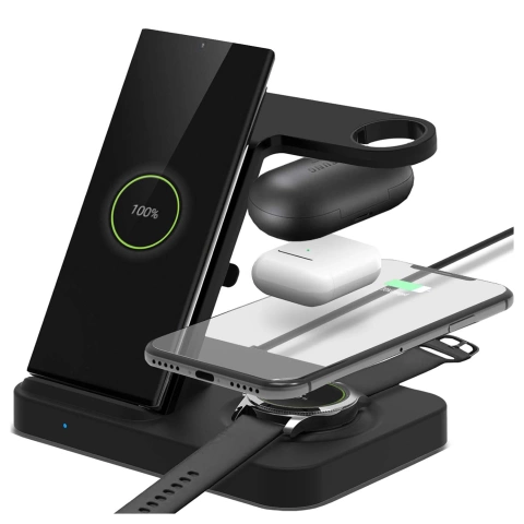 Ładowarka bezprzewodowa indukcyjna QI 15W 3w1 składana Stacja dokująca Alogy Charger do Apple iPhone / Watch / AirPods