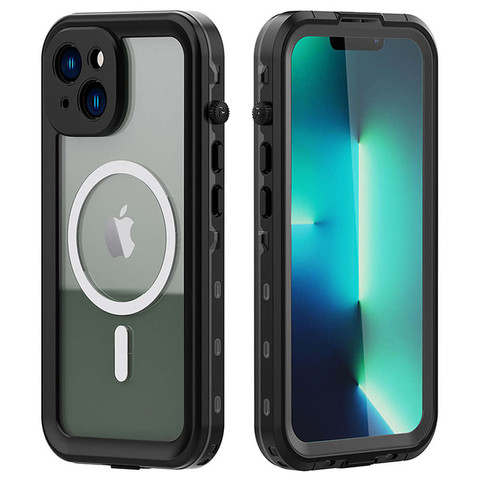 Pancerne Etui Alogy Wodoodporne IP68 Case z przezroczystym tyłem obudowa 360 do MagSafe do Apple iPhone 14
