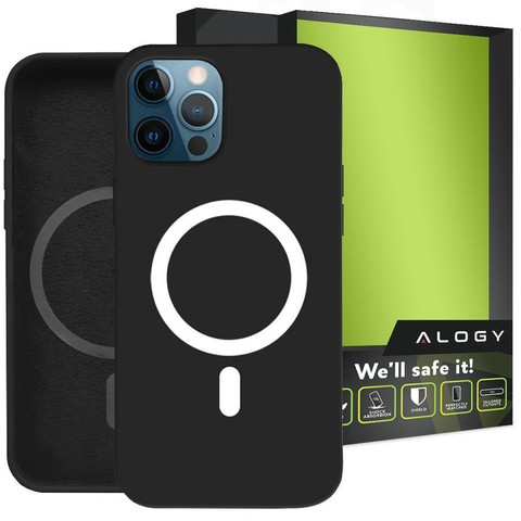 Alogy Etui do telefonu Ultra Slim do MagSafe do iPhone 12 Pro Max Czarne