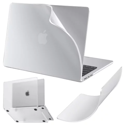 Etui do Apple Macbook Air 13.6 - M2/M3 2022/2023/2024/2025 Alogy AirGuard™ Elastyczna obudowa Matowa Przezroczysty Biały