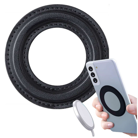 Alogy Nakładka magnetyczna Uniwersalna Blaszka Pierścień Uchwyt do MagSafe Magnetic Ring czarna