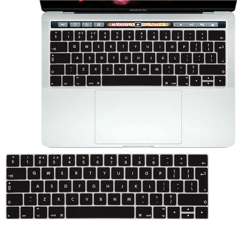 Alogy Nakładka ochronna na klawiaturę do Apple Macbook Pro 13/15 A1707/A1990/A1989/A2159 Czarna