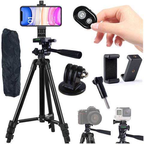 Statyw uniwersalny Alogy Tripod Stand do telefonu stojak do GoPro z pilotem Bluetooth i torbą
