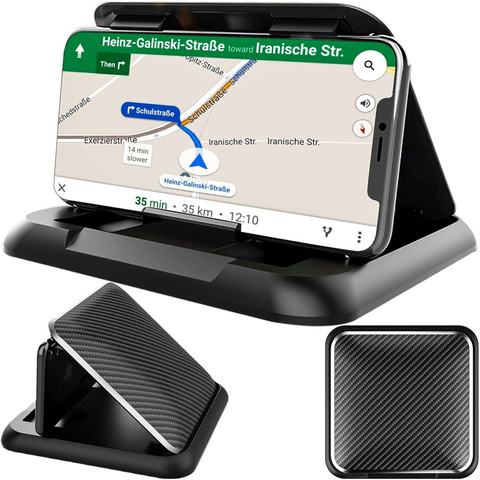 Alogy Carbon Car Holder Uchwyt samochodowy na kokpit deskę do auta podstawka na telefon do 6.8 cali GPS Czarny