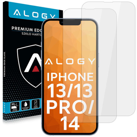 2x Szkło hartowane Alogy na ekran do Apple iPhone 13/ 13 Pro/ 14/ 16e