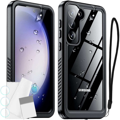 Alogy Etui wodoodporne do Samsung Galaxy S23 360 Pancerne Armor IP68 ze smyczką Czarne