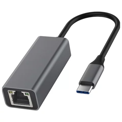 Przejściówka USB-C do Ethernet Adapter Alogy karta sieciowa LAN RJ45 GIGABIT 1000MBPS Czarna