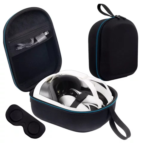 Etui ochronne do Oculus Quest 3 Alogy Hard Case obudowa ochronna + ochrona okularu Czarne