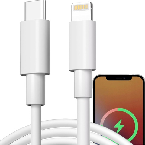 Kabel 1m Alogy Fast Charging Cable USB-C do Lightning do ładowania 20W White 