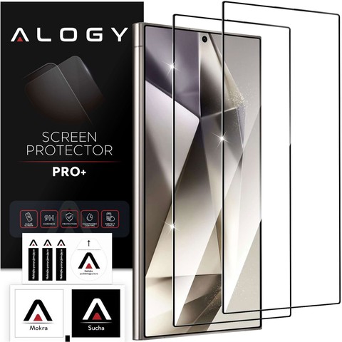 2x Alogy Screen Protector Pro+ 9H Szkło hartowane do Samsung Galaxy S24 Ultra na ekran