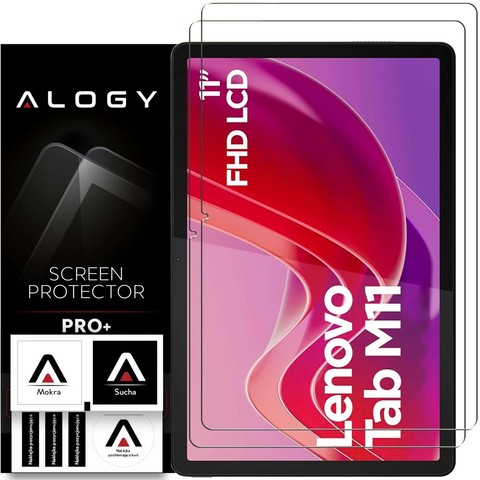 2x Szkło hartowane do Lenovo Tab K11E / M11 10.95" TB330FU/TB330XU/TB331FC na tablet ekran Alogy Screen Protector Pro+ 9H