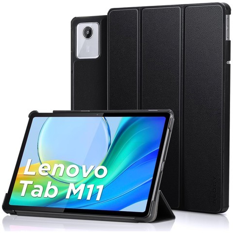 Etui do Lenovo Tab K11E / M11 10.95" TB330FU / TB330XU / TB331FC Book Case Cover z klapką obudowa futerał pokrowiec Alogy Czarne + Szkło + Rysik