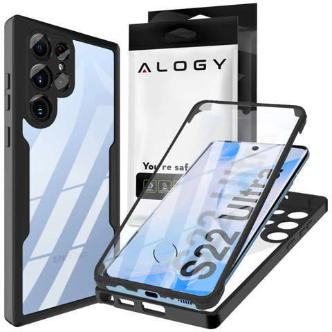 Alogy Armor Case etui do Samsung Galaxy S22 Ultra pancerny pokrowiec Czarny