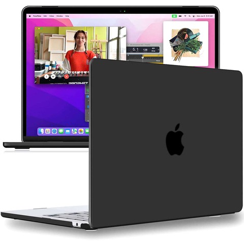 Alogy Etui Hard Case ochronne do Apple Macbook Air 15 M2 2023 A2941 matowe Czarne