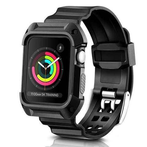 Alogy Etui do smartwatcha z paskiem Armor Case do Apple Watch 4/5/6/SE 44mm