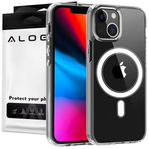 Alogy Etui do telefonu Ultra Slim Mag do ładowarek Qi do Apple iPhone 14 Plus Przezroczyste