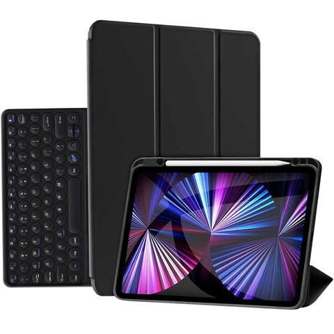 Alogy Etui na tablet magnetyczne klawiatura Bluetooth do Apple iPad Pro 12.9 2021 Czarne