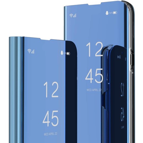 Alogy Etui na telefon Smart View Cover z klapką skórzane do Samsung Galaxy A52 4G/ A52 5G/ A52S 5G Niebieskie