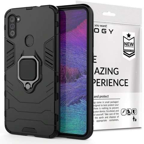 Alogy Etui na telefon Stand Ring Armor do Galaxy M11/ A11 czarne