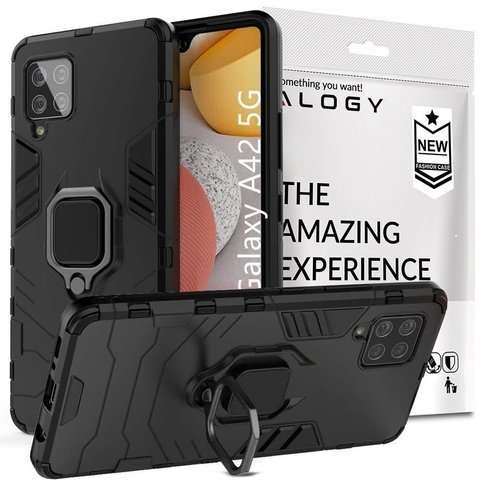 Alogy Etui na telefon Stand Ring Armor do Samsung Galaxy A42 5G czarne