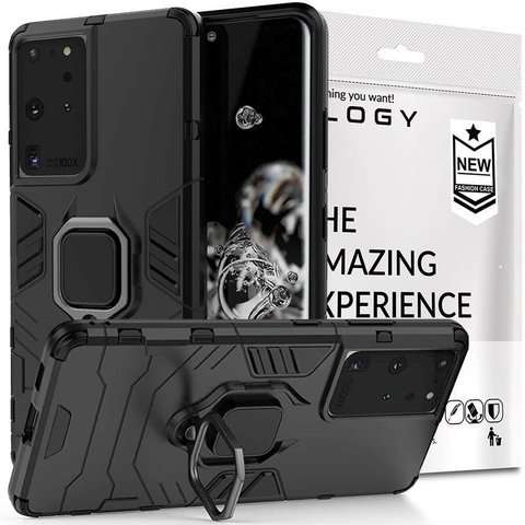Alogy Etui na telefon Stand Ring Armor do Samsung Galaxy S21 Ultra czarne