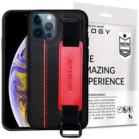 Alogy Etui na telefon obudowa Leather Case do iPhone 12 Pro Max 6.5 Czarne