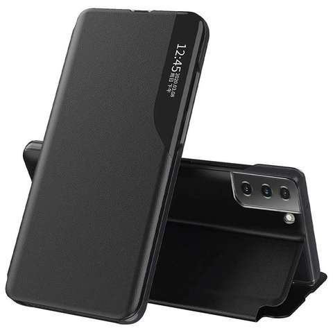 Alogy Etui na telefon portfel Smart View Cover do Galaxy S21 FE Czarne