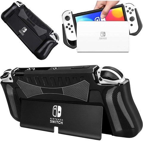 Alogy Etui obudowa do Gamepad Pad Nintendo Switch OLED case Czarny