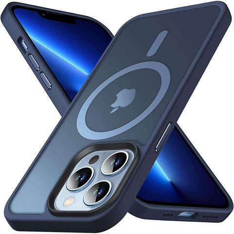 Alogy Etui ochronne do iPhone 13 Pro Max Ring Case obudowa na telefon do MagSafe Granatowe