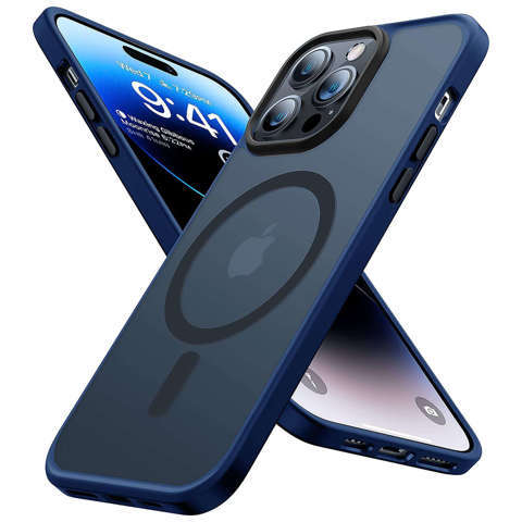Alogy Etui ochronne do iPhone 14 Pro Ring Case obudowa na telefon do MagSafe Granatowe