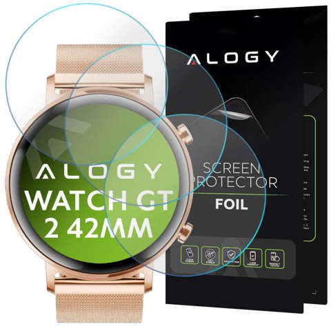 Alogy Folia hydrożelowa x3 Hydrogel do Huawei Watch GT 2 42mm