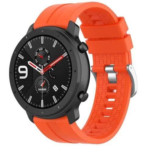 Alogy Gumowy Uniwersalny pasek sportowy soft band do smartwatcha 22mm Pomarańczowy