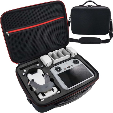 Alogy Hard Case Pokrowiec sztywny kuferek walizka etui do drona DJI Mini 4 Pro / DJI Mini 3 Pro / Mini 3 twarde z paskiem Czarny