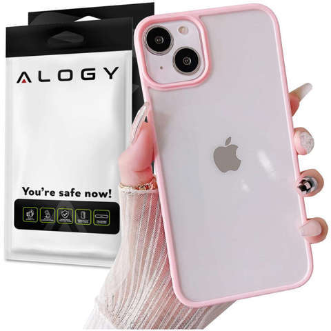 Alogy Hybrid Candy Case Etui ochronne obudowa do Apple iPhone 13 różowo-przezroczyste