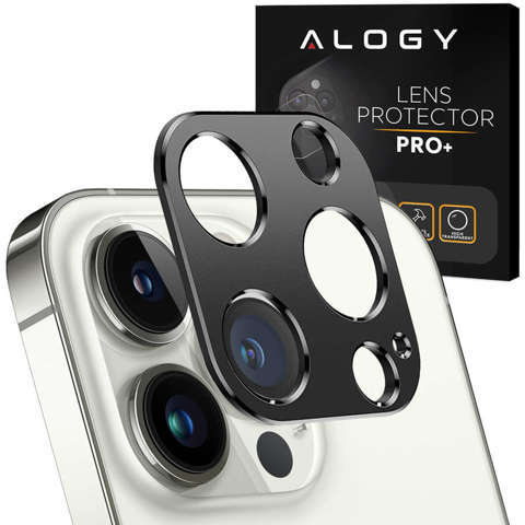 Alogy Nakładka ochronna Metal Lens Cover do Apple iPhone 13 Pro/ 13 Pro Max Black