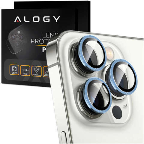 Alogy Nakładki ochronne Metal Lens Cover do Apple iPhone 13 Pro/ 13 Pro Max Blue