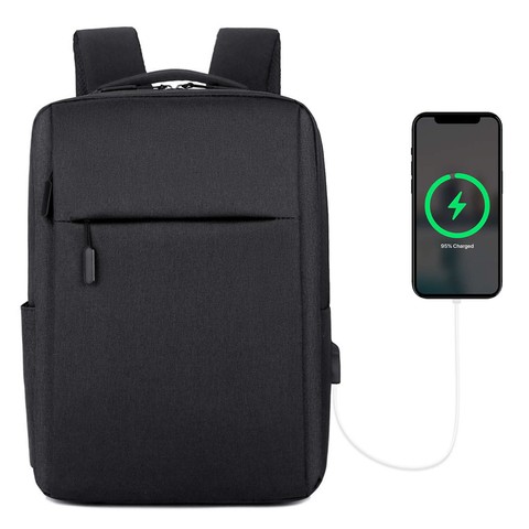 Alogy Plecak Backpack na laptopa duży wodoodporny z portem USB Unisex 41x29x12cm Czarny