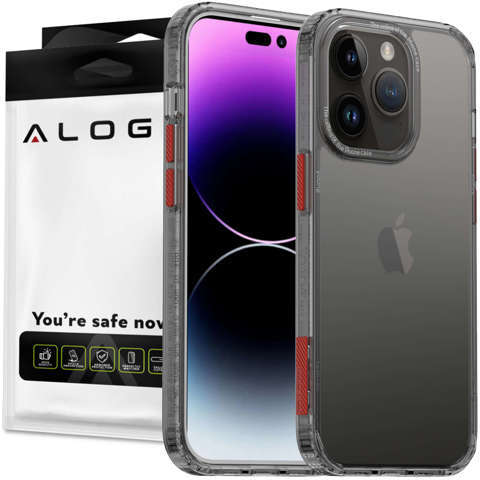 Alogy Protective Case Etui na telefon obudowa ochronna do Apple iPhone 14 Pro Max Czarno-przezroczyste