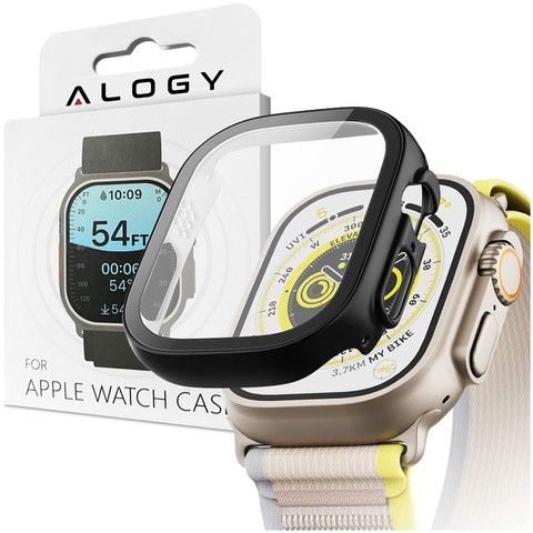 Alogy Protector Case 2w1 Obudowa ochronna z szkłem nakładka etui do Apple Watch Ultra 49mm Czarna