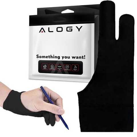 Alogy Rękawiczka do tabletów graficznych M rękawica do rysowania na 2 palce