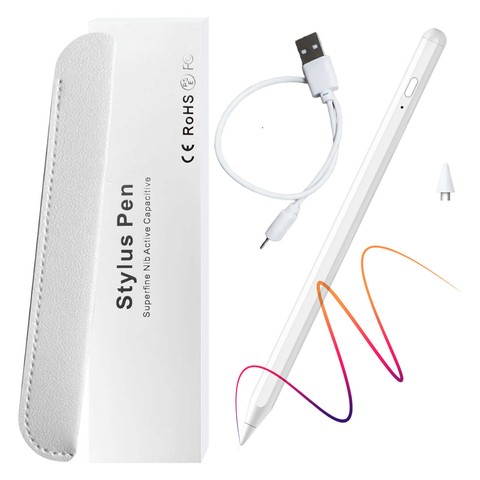 Alogy Rysik do rysowania Magnetic Stylus Pen Pióro do notowania i szkicowania do Apple iPad Pro/ Air/ Mini Biały