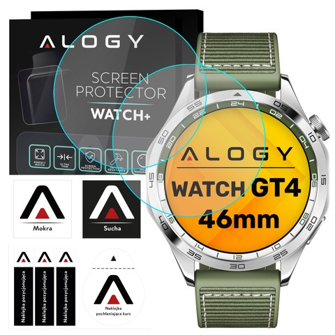 Alogy Screen Protector Watch+ 2x Szkło Hartowane ochronne na smartwatch do Huawei Watch GT4 GT 4 46mm